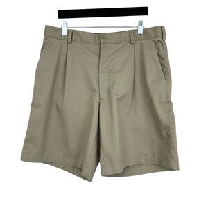 Nike Golf Shorts Mens 36 Tan Beige Tour Performance Stretch Dri Fit Pleated